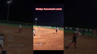 Softball Gameball catch Highlight play at 1st base  Rec ball [upl. by Eeleak]