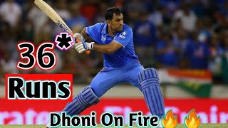 MS Dhoni Hits 36 Runs in T20 World Cup Semi Final IND vs AUS Dhoni On Fire🔥🔥 [upl. by Hook]