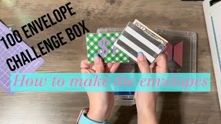 How to create mini envelopes using card stock  100 envelope challenge  With Cricut numbers [upl. by Berkman686]