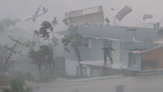 Hurricane Milton Scariest Tornado Moments Ever Caught On Camera  Fort Myers Florida USA [upl. by Refotsirk487]