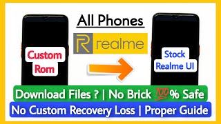 Revert To Realme Ui From Custom Rom FtREALME 3 PRO [upl. by Anassor772]