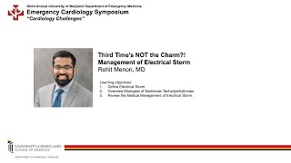 Third Times NOT the Charm Management of Electrical Storm  Rohit Menon MD [upl. by Aldwon863]