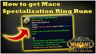 How to get Mace Specialization Ring Rune WoW SoD Phase 4 [upl. by Natfa591]