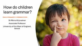 How do children learn grammar [upl. by Medora]