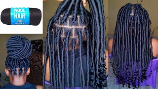 How To Install Individual Crochet Faux Locs Using Brazilian Wool [upl. by Oika]