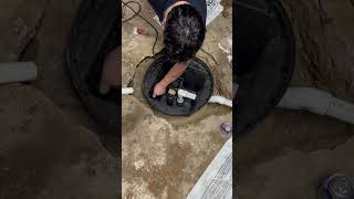 DIY Basement sump pump installation front and back [upl. by Gairc]