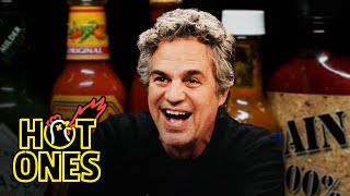 Mark Ruffalo Suffers For His Art While Eating Spicy Wings  Hot Ones [upl. by Eolanda]