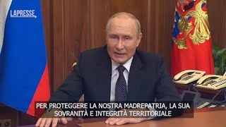 Il discorso di Putin alla nazione «Serve una mobilitazione parziale» [upl. by Nalrah]