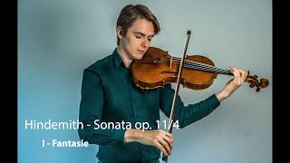 Hindemith Sonata op114 I Fantasie for viola and piano  Benjamin Beck 2015 [upl. by Etteragram]