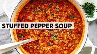 STUFFED PEPPER SOUP is the cozy soup recipe you need for winter [upl. by Janot73]