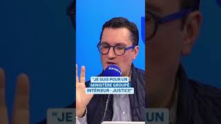 Cyril Hanouna  quotJe suis pour un ministère groupé IntérieurJusticequot politique interview radio [upl. by Htidra631]