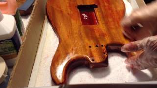 Strat finish stripping with Citristrip part 5 [upl. by Tabby536]