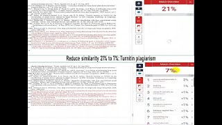 Reduce Similarity From 21 to 7 Turnitin Plagiarisms Check shortsfeed tutorial tutorialyoutube [upl. by Maloney]