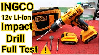 INGCO 12V Impact Drill Unboxing And Testing  CIDLI1222 [upl. by Holcomb]