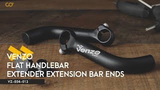 Venzo VZE04012 Cycling Road Mountain Bike Bicycle Adapter Flat Handlebar Extender Bar Ends [upl. by Yrehcaz]