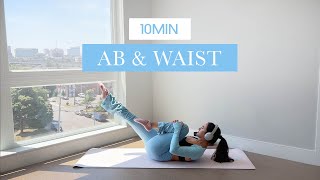 10MIN Ab amp Waist Pilates  daily tone amp sculpt  beginner friendly verbal cues  MADELEINEABEID [upl. by Normi]