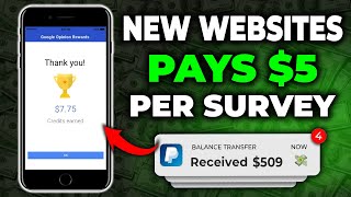 Get Paid 5 PER SURVEY Make Money Taking Surveys Online  Apps That Pay in 2024 [upl. by Akihsal]