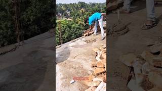 Roof Parapet wall 👍 construction brickwork shorts youtubeshorts krishnagsardar1994 [upl. by Ellga]