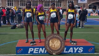 Elaine Thompson amp Shericka Jackson DESTROY PEN RELAYS  INCREDIBLE FLASHBACKS 2015 [upl. by Sirdi]