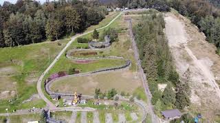 Górski Park Równica  Tor Saneczkowy  Ustroń Beskid Śląski  Drone 4K [upl. by Aleyak]