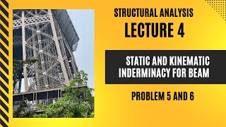 Lecture 4Structural AnalysisDegree of Static and Kinematic Indeterminacy for Beam Problem 5 and 6 [upl. by Mota701]