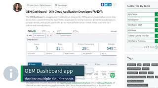 SaaS in 60  Qlik Sense SaaS  Monitoring Apps [upl. by Eladnwahs]