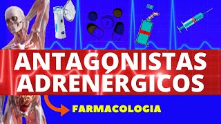 ANTAGONISTAS ADRENÉRGICOS ENSINO SUPERIOR  FARMACOLOGIA SIMPATICOLÍTICOS [upl. by Helbona]