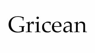 How to Pronounce Gricean [upl. by Chicky]