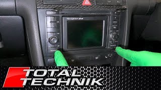 How to Remove Sat Nav RNSD  ALL Audi Models  A2 A3 A4 A6  TOTAL TECHNIK [upl. by Assir100]