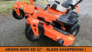 Ariens Ikon XD 52quot  Sharpening Blades [upl. by Ahsiatal874]