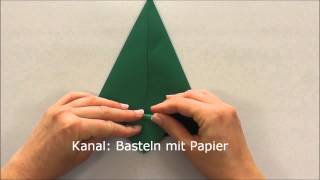 Tannenbaum basteln  Anleitung Weihnachtsbaum basteln  Weihnachtsdekoration  einfaches Origami [upl. by Aroz380]