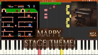 Mappy Music  Stage Theme NES Soundtrack  Synthesia Piano [upl. by Assenay]