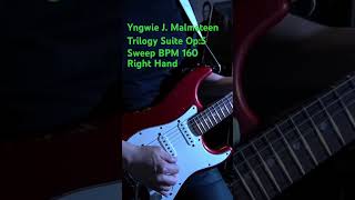 Yngwie Malmsteen Trilogy Suite op5 Sweep 160 Right fender guitar 早弾き イングヴェイ ギター Stratocaster [upl. by Esmerelda]