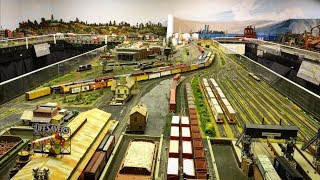 Large Private Model Railroad layout in HO scale 4K UHD [upl. by Aynom]