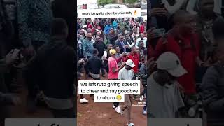 SEE HOW UHURU KENYATTA WAS ESCORTED BY KENYANS IN EMBU uhurukenyatta raila ruto gachagua [upl. by Oicanata]