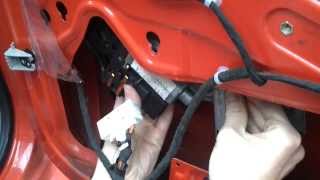 Skoda Octavia 1  Insertion of Electric Window Regulator [upl. by Ahsiri956]