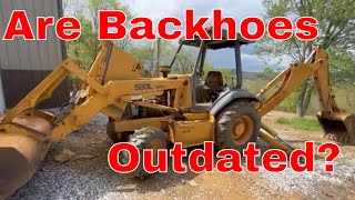 Backhoe VS Excavator Case 580L [upl. by Kenti644]