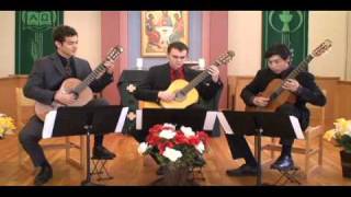 Bach Invention No 3 BWV 789 for three guitars [upl. by Harmonie71]