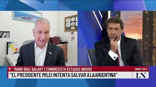 Mario Díaz Balart congresista de EEUU quotMilei intenta salvar a la Argentinaquot [upl. by Yssak239]