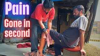 Complete Pain Relief Therapy for Injured Leg  Best Street Side Massage Remedy [upl. by Eissim157]