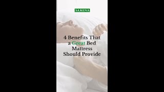 4 Benefits That a Great Bed Mattress Should Provide [upl. by Nosinned]