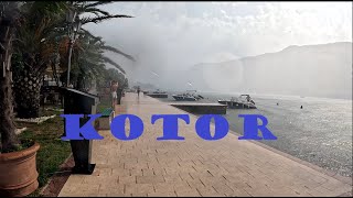 You are walking in Kotor Montenegro under heavy summer rain [upl. by Rolph773]