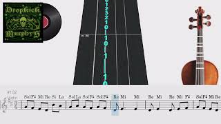 Im Shipping Up to Boston  Violín 🎻 Play Along  TUTORIAL  TABLATURA [upl. by Odranoel]