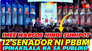 LINE UP NG MGA KANDIDATO NINA PBBM BUO NA [upl. by Cordula292]