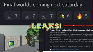 Super pvz newsleaks plant adventure soon final worlds coming soon and more [upl. by Scandura973]