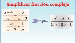 Expresión racional simplificar fracción compleja suma y resta de fracciones [upl. by Inessa]