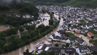 Replay  En direct de la RhénaniePalatinat après des inondations meurtrières [upl. by Allac]