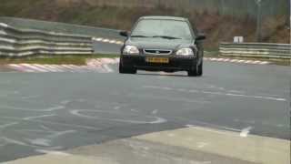 Ek4 sedan b16a2  spoon n1 FLYBY on the NURBURGRING [upl. by Kristina]