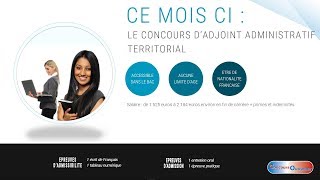 Le concours à saisir du mois  janvier  adjoint administratif [upl. by Nuris703]