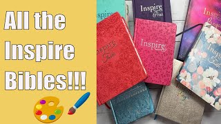 Comparing all of the Inspire Bibles  Coloring Bibles for Bible Journaling [upl. by Ayek]